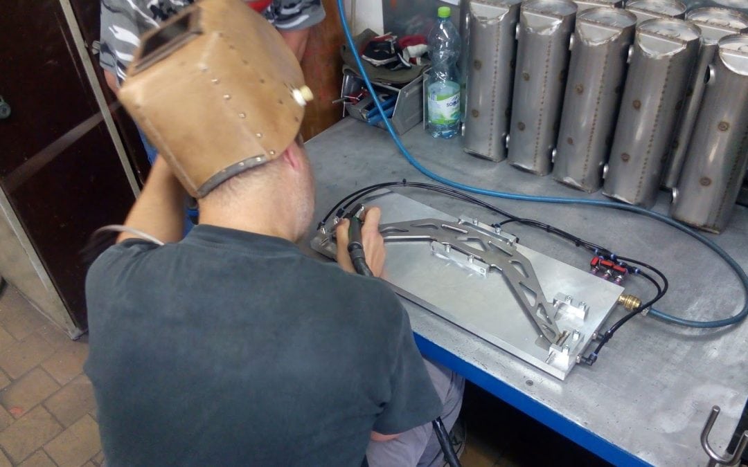 Titanium leaf spring welding