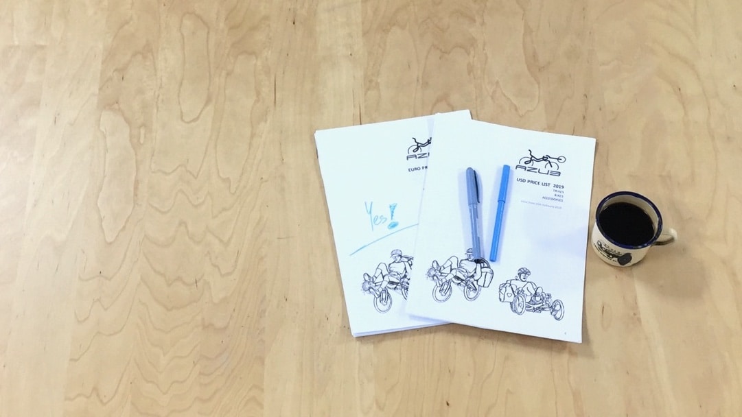 New price lists of AZUB recumbents and trikes available now