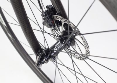 Front carbon fork on a recumbent bike