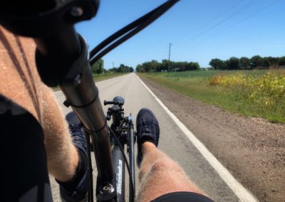 Fast riding on a recumbent bike
