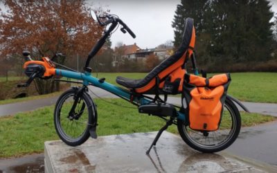 Electric folding recumbent AZUB Origami with Shimano STEPS E6100