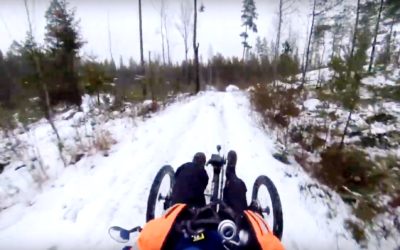 Electric trike winter ride in Finland