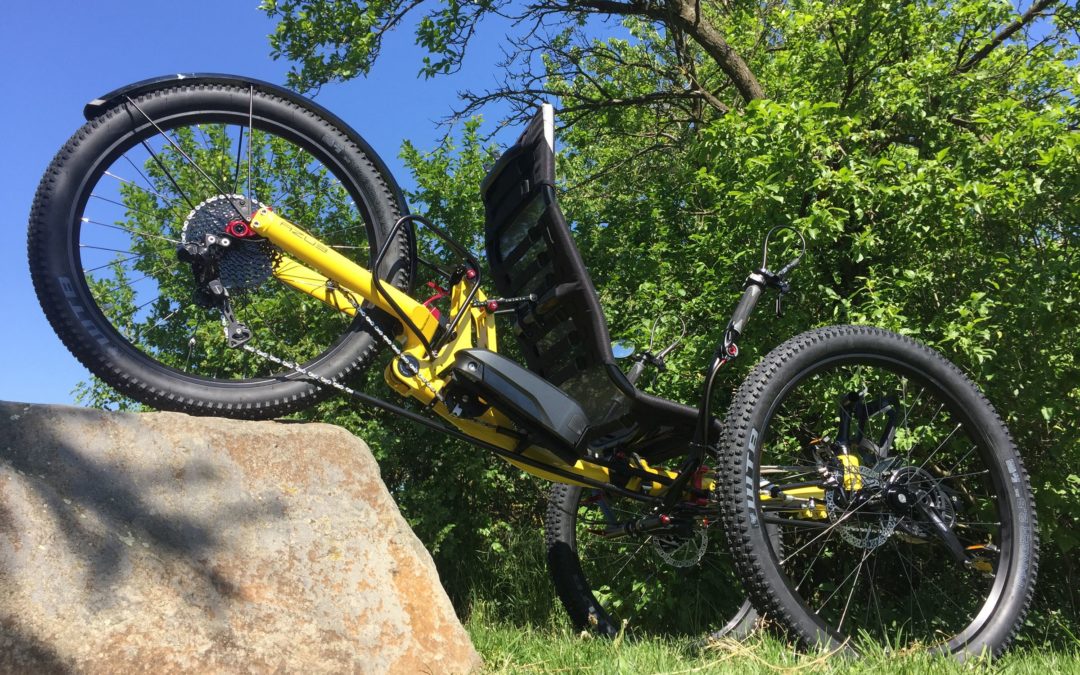 Zářící žlutý Ti-FLY X s motorem Shimano STEPS E8000