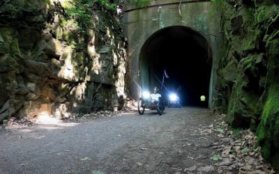 Mary and Matt riding Ti-FLY X on the Tunnel Hill Trail