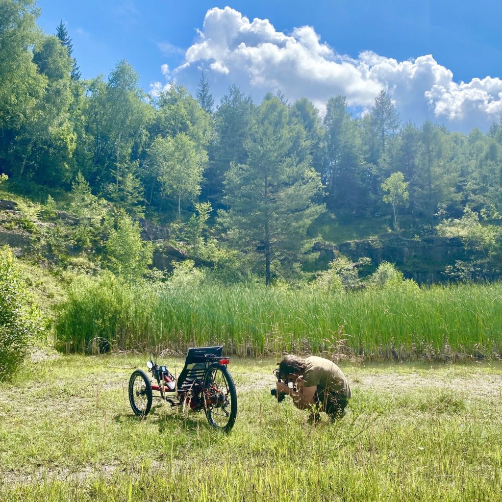 AZUB recumbent folding trike with e-assist