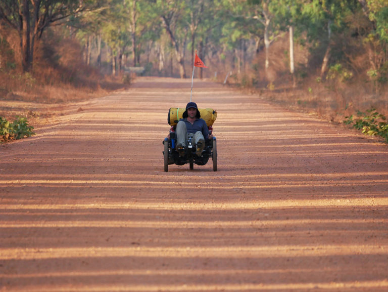 Riding my T-Tris 26 on the Battle Camp Road near Laura