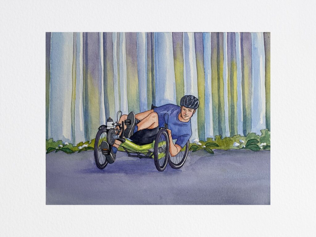 In the wood - recumbent trike ride
