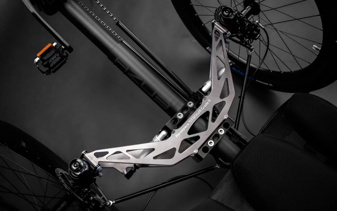 Black anodizing for all variants of the Ti-FLY full-suspension trike