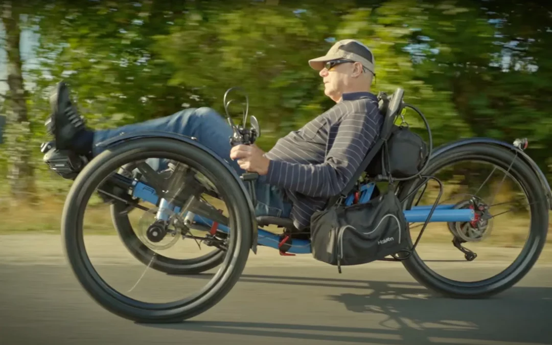 The Easy Rider on an AZUB Ti-FLY X recumbent trike