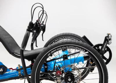 Short front frame of the T-Trisek - a recumbent trike for short riders