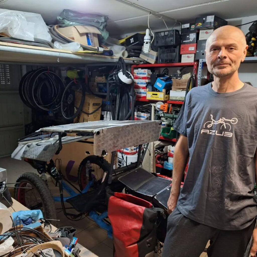 Nicola and his recumbent trike