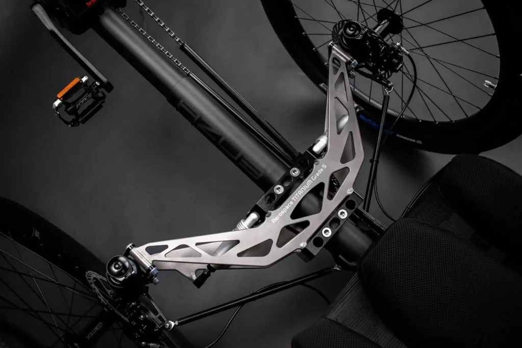 black frames that hold the titanium leaf springs