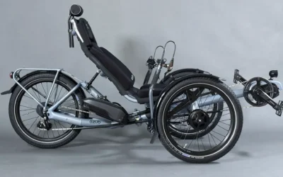 T-Trisek in Titanium Blue – Stylish and Compact Recumbent Trike