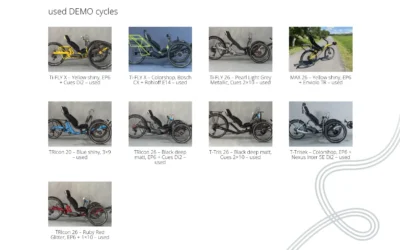 Special offer on AZUB demo recumbents ready to ship